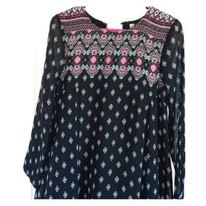 Black purple and blue dress